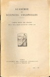 Académie des Sciences Coloniales