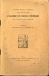 Académie des Sciences Coloniales