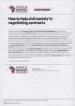 How to help civil society in negotiating contracts