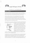 Anglo-Malagasy Society Newsletter