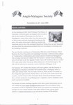 First Page: Anglo-Malagasy Society Newsletter: ...