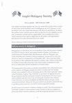 First Page: Anglo-Malagasy Society Newsletter: ...