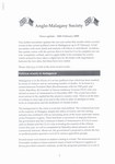 Anglo-Malagasy Society Newsletter