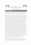 First Page: Anglo-Malagasy Society Newsletter: ...