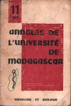 Front Cover: Annales de l'Université de Madagas...