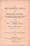 Titlepage (1875 Issue): The Antananarivo Annual and Madagas...