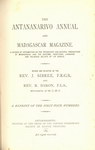 Titlepage (1875 Issue): The Antananarivo Annual and Madagas...