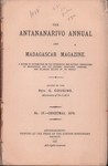 Front Cover: The Antananarivo Annual and Madagas...