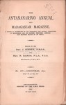 Front Cover: The Antananarivo Annual and Madagas...