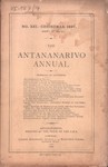 Front Cover: The Antananarivo Annual and Madagas...