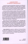 Back Cover: Langues, école et société à Mad...