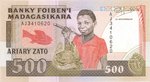 Front: Ariary Zato / 500 Francs