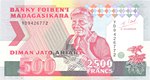 Front: Diman Jato Ariary / 2500 Francs