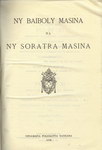 Titlepage: Ny Baiboly Masina na ny Soratra Mas...