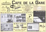 Front: Café de la Gare: Paper place mat