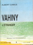 Front Cover: Vahiny: L'étranger: 1