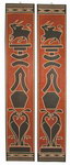 Front (Pair): Carved Pictorial Panels: Pair