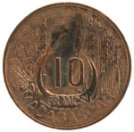 Front: 10 Franc Coin