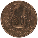 Front: 20 Franc Coin