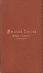 Front Cover: Malagasy Customs (Fomba Malagasy): ...