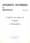 Booklet Cover: Documents Historiques de Madagascar...