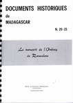 Section Cover: Documents Historiques de Madagascar...