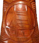 Carving Detail: Djembe Drum: Carved Palisander Wood