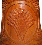 Carving Detail: Djembe Drum: Carved Palisander Wood