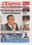 Front Cover: L'Express de Madagascar: No 7172; J...