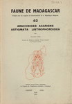 Front Cover: Faune de Madagascar: 42: Arachnides...