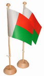Flags (Pair): Pair of Malagasy Table Flags