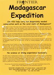 Front: Madagascar Expedition: Can YOU help...