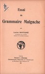 Titlepage: Essai de Grammaire Malgache
