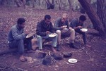 Image: Scout camp leaders eating rice: Amb...