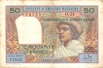 Front: Ariary Folo / 50 Francs