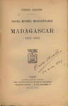 Titlepage: Notre Épopée Missionnaire: Madaga...