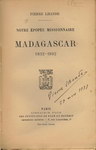 Titlepage: Notre Épopée Missionnaire: Madaga...