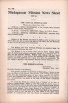 Front Cover: Madagascar Mission News Sheet: No. ...