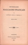 Titlepage: Dictionnaire Malgache-Français