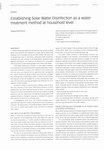 First Page: Establishing Solar Water Disinfecti...
