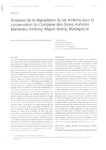 Analyses de la dégradation du lac Kinkony pour la conservation du Complexe des Zones Humides Mahavavy - Kinkony, Région Boeny, Madagascar