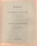 Front Cover: Mémoires de l'Académie Malgache: ...