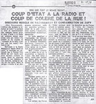 Dire que tout le monde savait… Coup d'état à la radio et coup de colère de la rue!