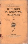 Front Cover: Petit Guide de Toponymie Malgache