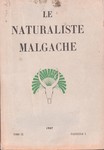 Front Cover: Le Naturaliste Malgache: Tome IX, F...