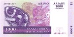 Front: Arivo Ariary (5000 Francs): Banky F...