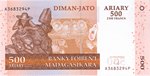 Front: Diman-Jato Ariary (2500 Francs): Ba...