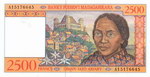 Front: 2500 Francs (Diman-Jato Ariary): Ba...