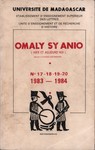 Omaly sy Anio (Hier et Aujourd'hui): Revue d'études historiques