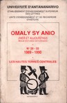 Front Cover: Omaly sy Anio (Hier et Aujourd'hui)...